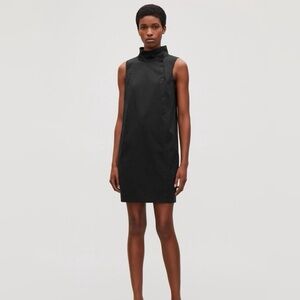 COS Black High-Neck Mini Dress